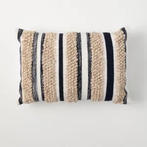13"H Sullivans Khaki Indigo Stripe Pillow, Multicolored