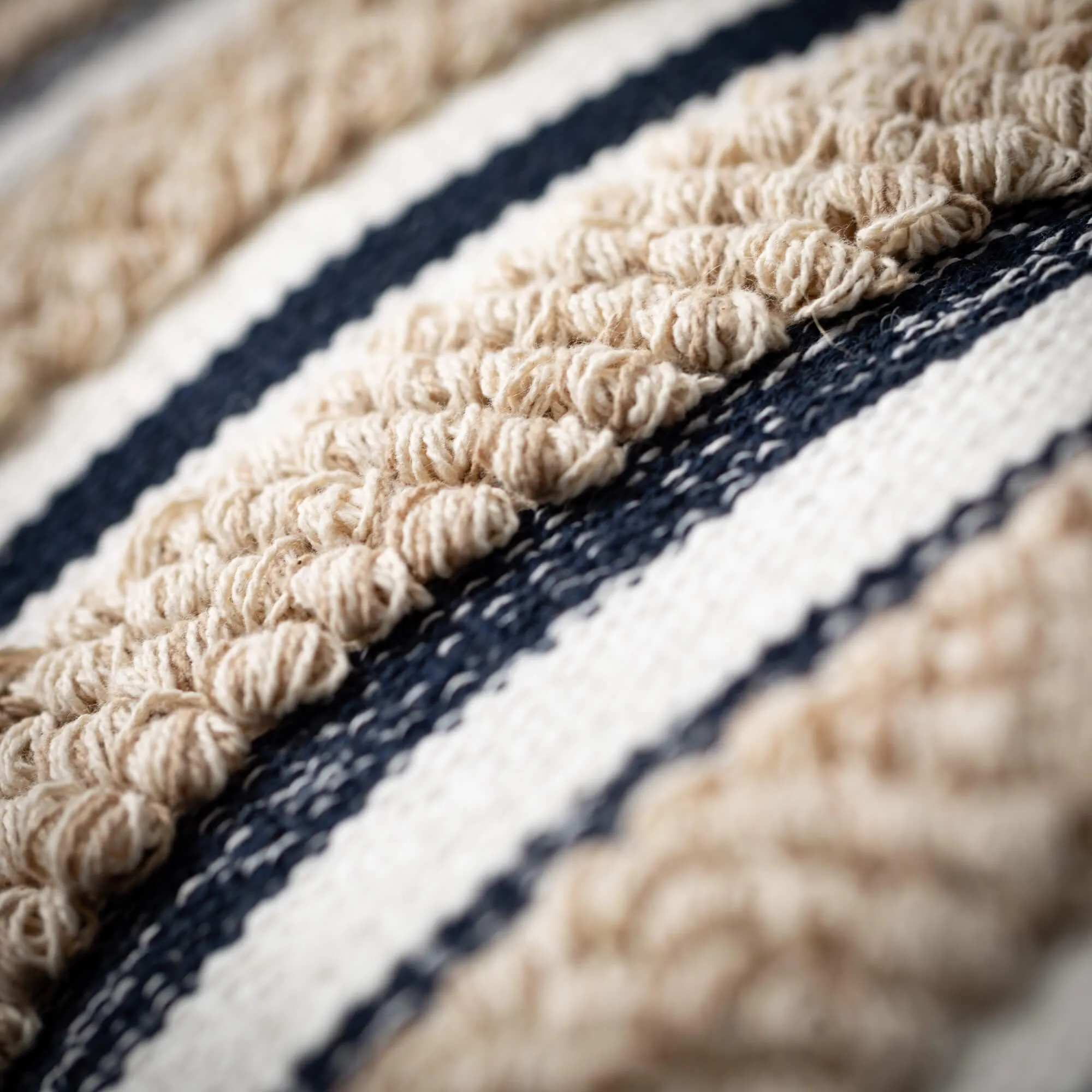 13"H Sullivans Khaki Indigo Stripe Pillow, Multicolored