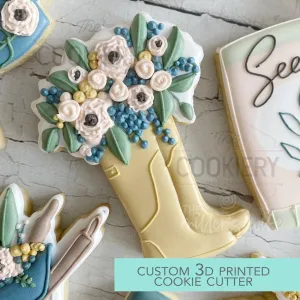 4.5" Rain Boots with Flowers