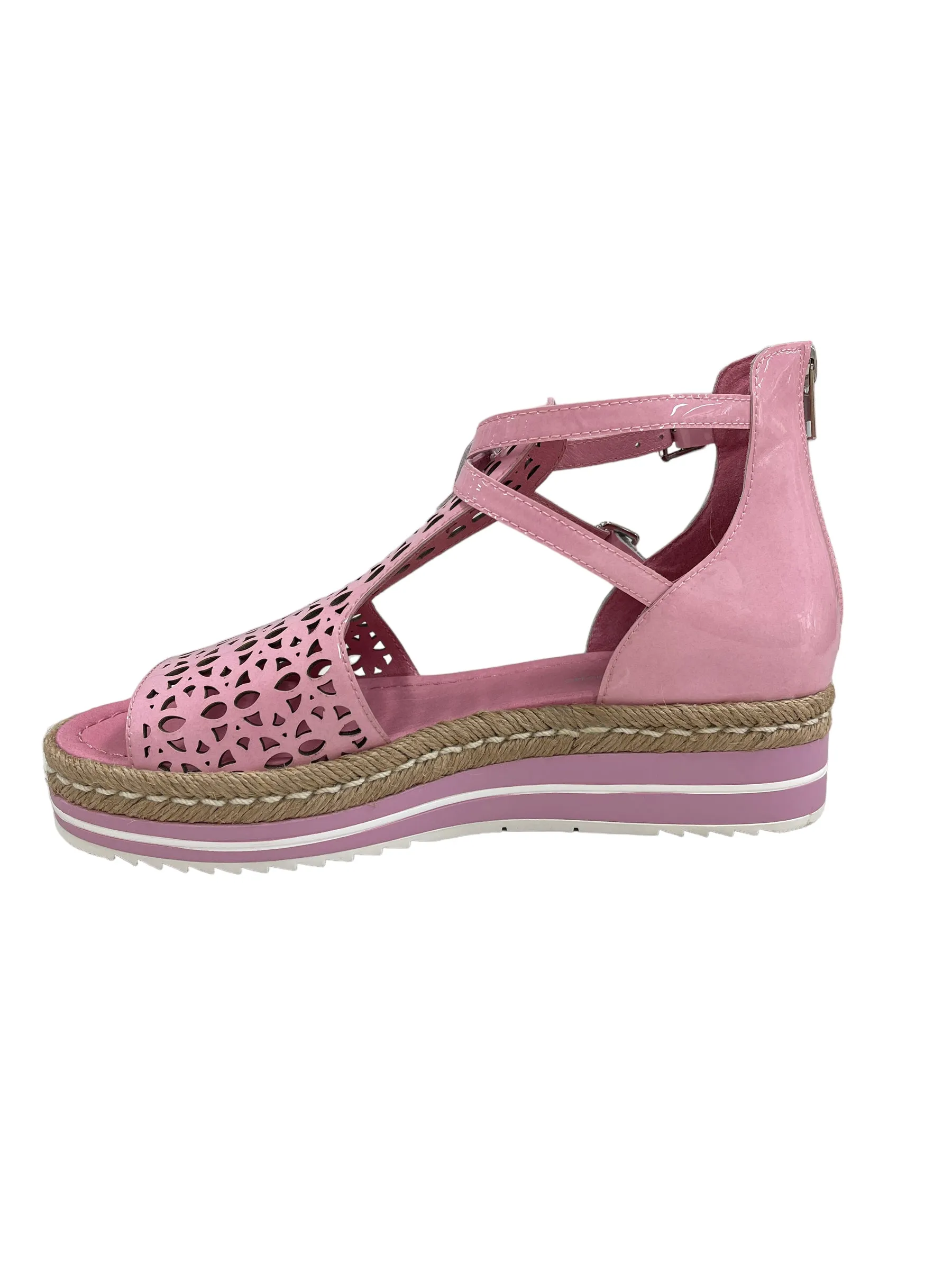 Accra Pink Patent Leather Espadrilles