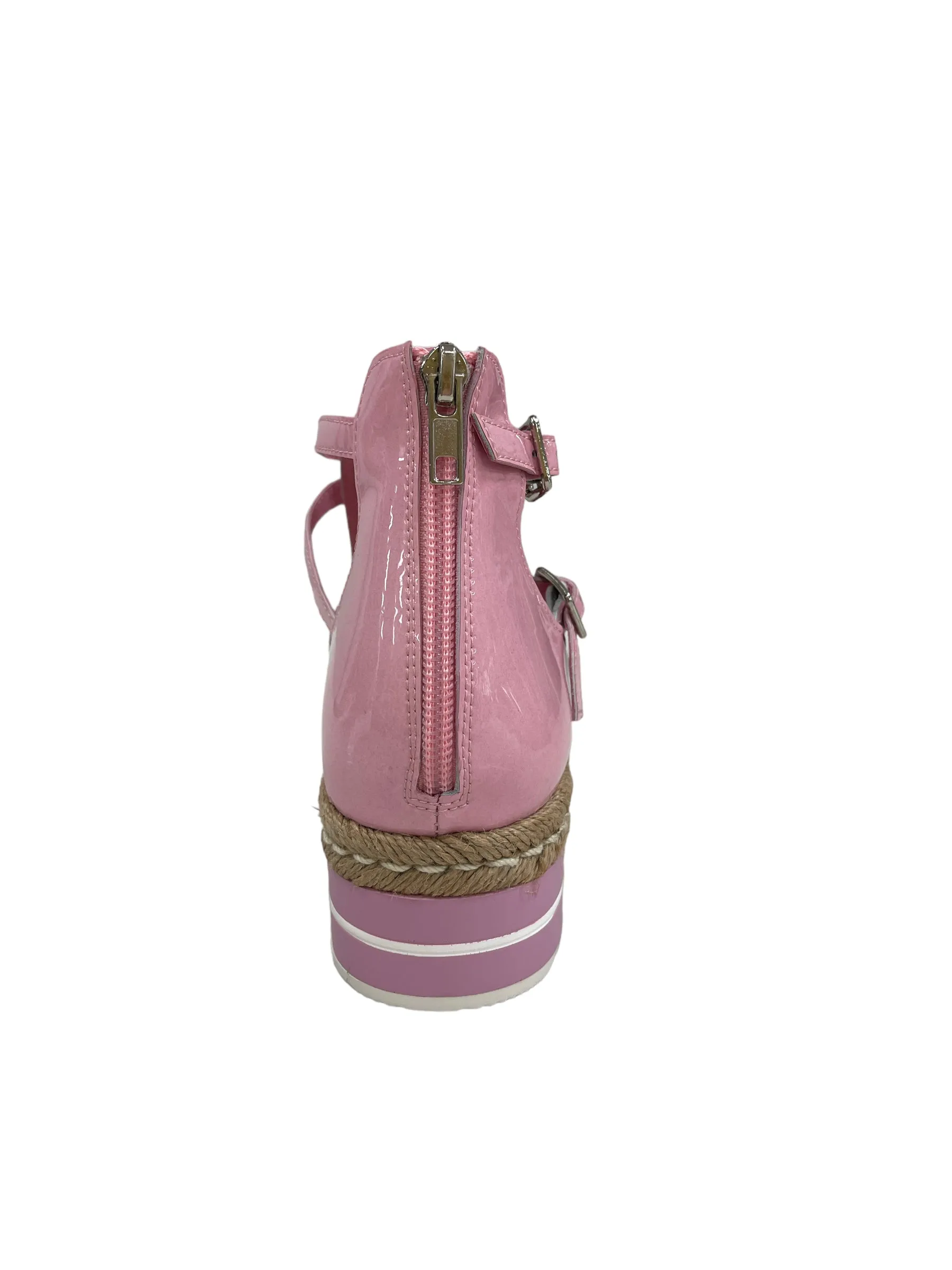 Accra Pink Patent Leather Espadrilles