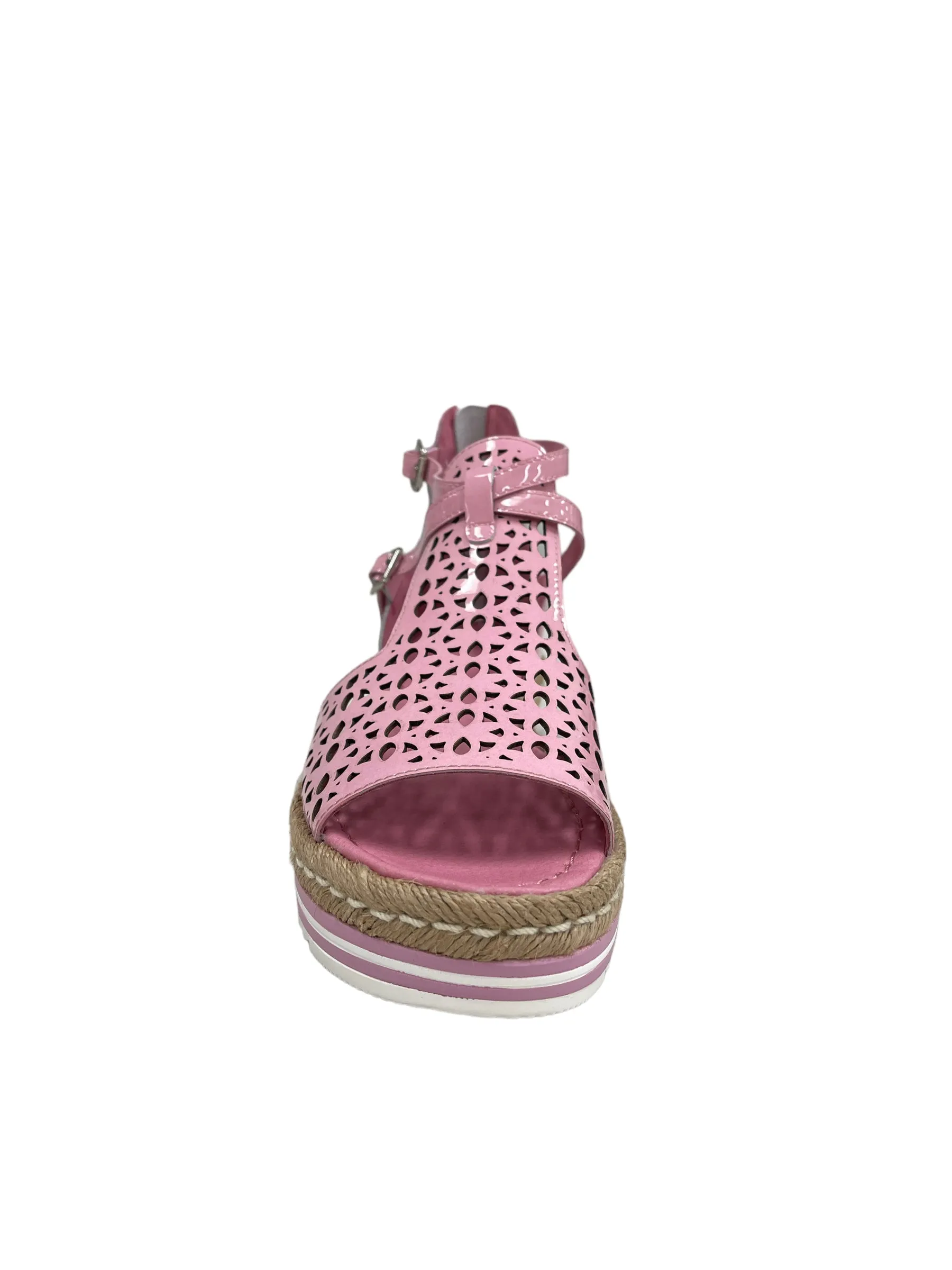 Accra Pink Patent Leather Espadrilles