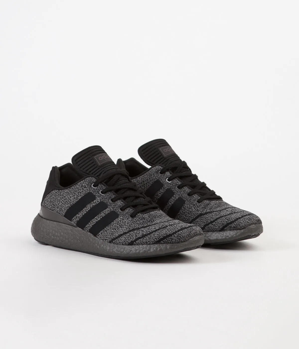 Adidas Pure Boost PK Shoes - Solid Grey / Core Black / Trace Grey Metallic