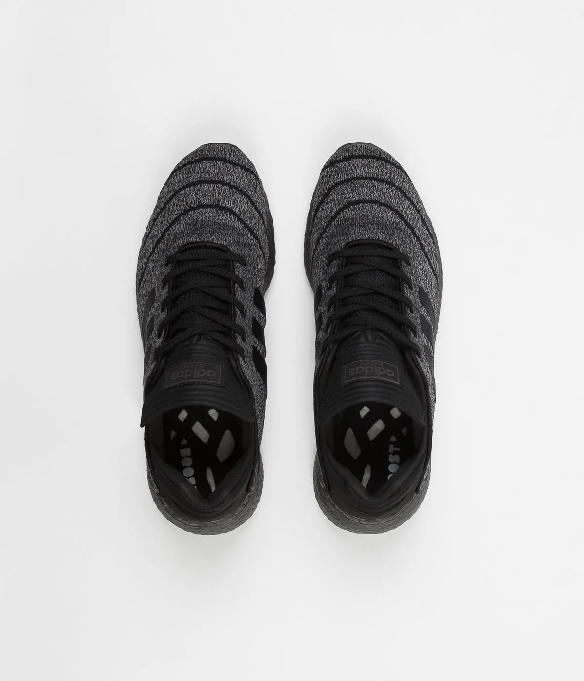 Adidas Pure Boost PK Shoes - Solid Grey / Core Black / Trace Grey Metallic