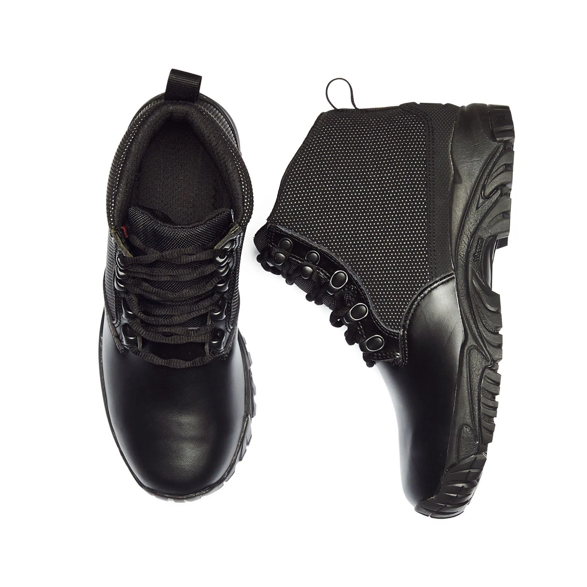 [ALL MUST GO CLEARANCE SALES] ALTAI® 6" Black Waterproof Tactical Boots with Leather Toe (MFT100-S)