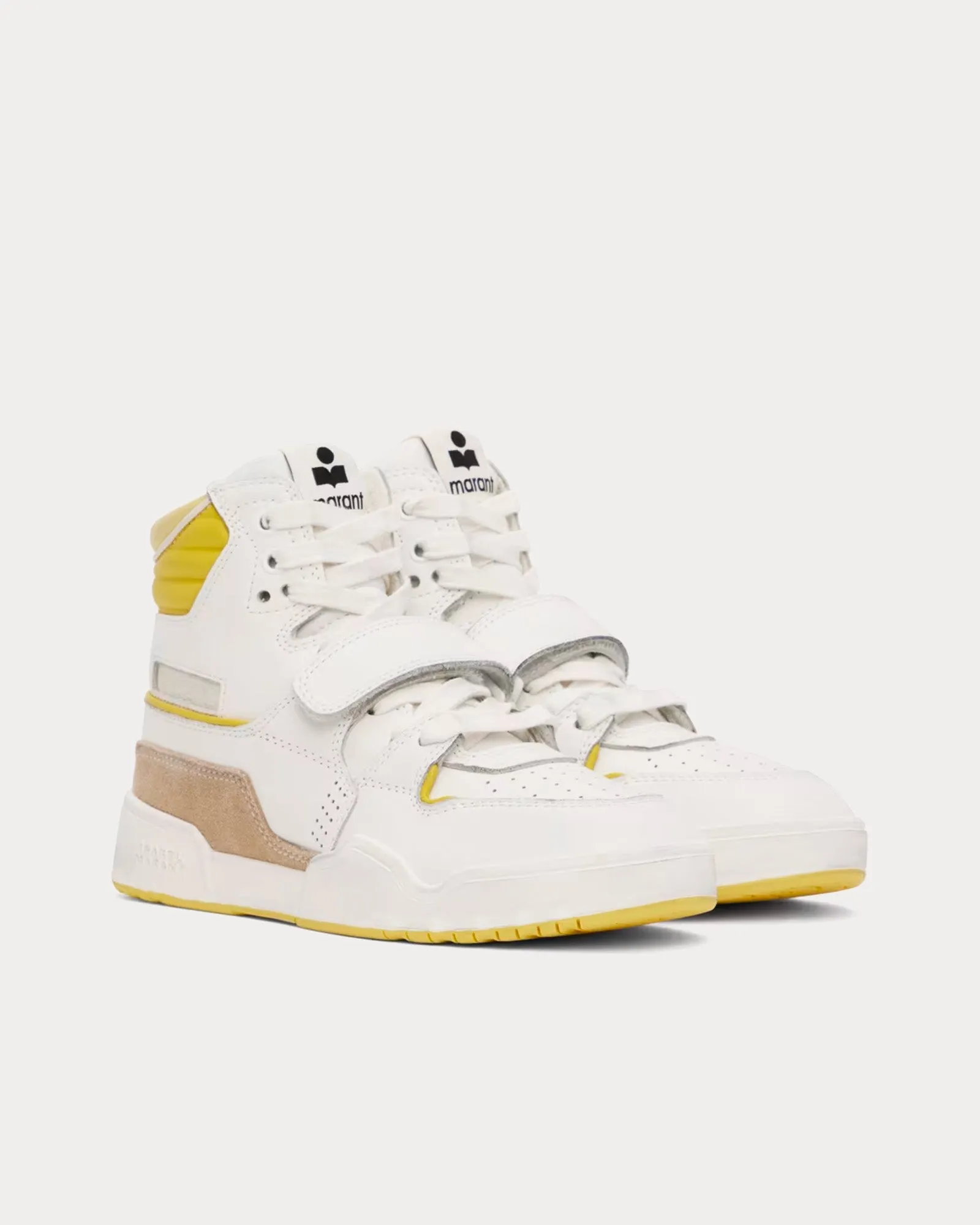 Alsee Light Yellow / White High Top Sneakers
