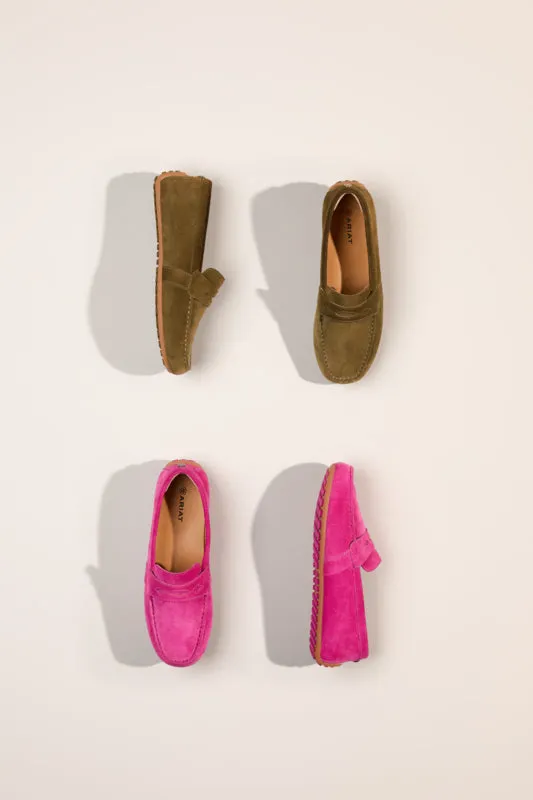 Ariat Women's Selene Driving Shoe Hot Pink Suede