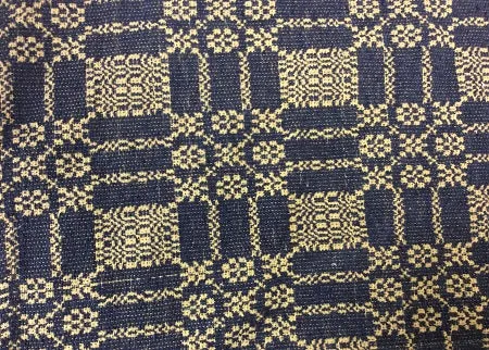 Autumn Frost Weave Navy  Woven Throw