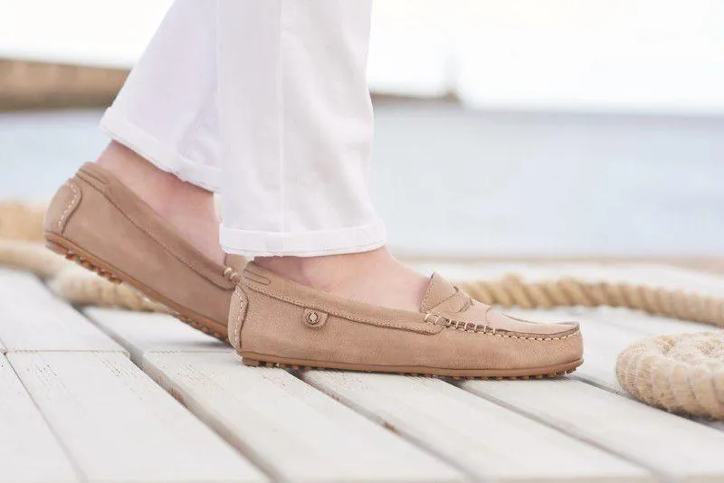 Barbour Ladies Danica Driving Shoe - Stone