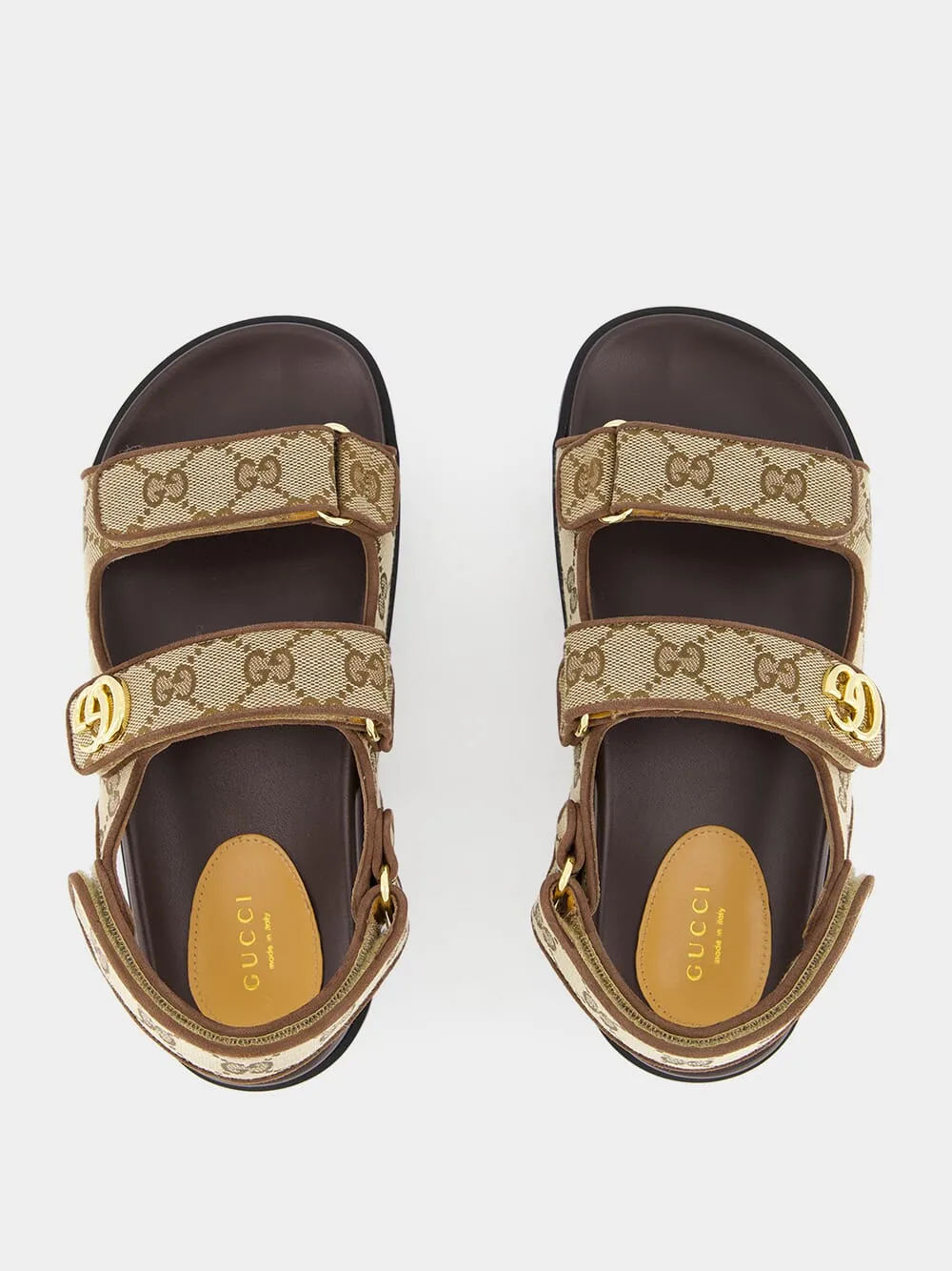 Beige GG Canvas Sandals