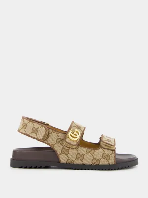Beige GG Canvas Sandals