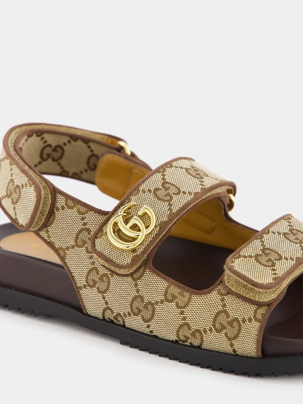Beige GG Canvas Sandals