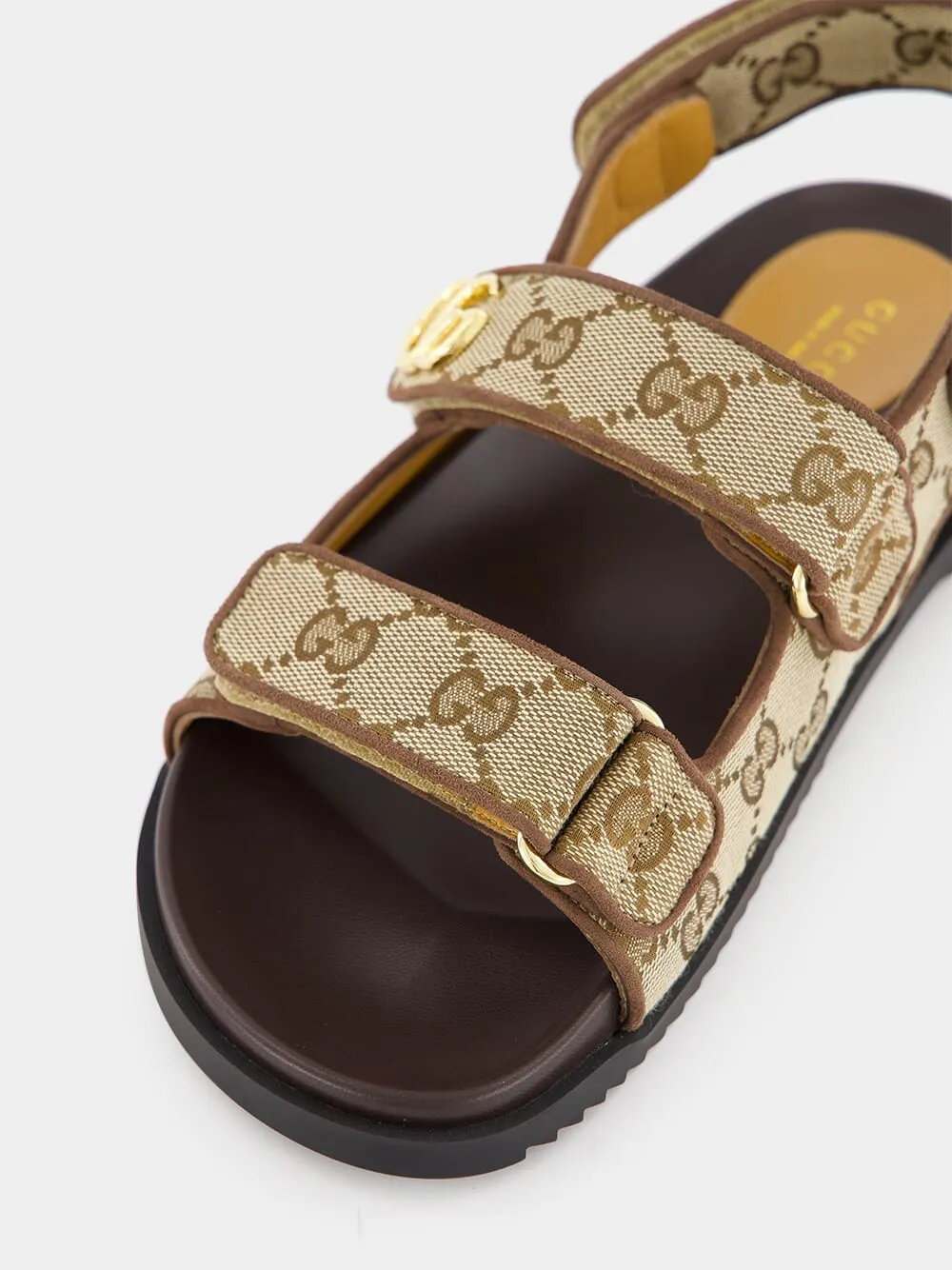 Beige GG Canvas Sandals