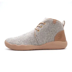 Bilbao Light Grey Wool Lace-up Boots Men