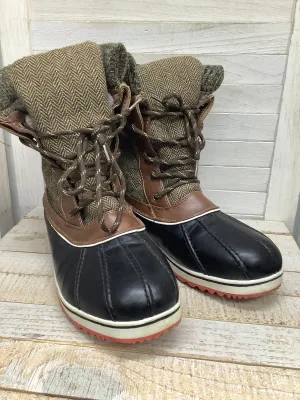 Boots Rain By Clothes Mentor In Multi-colored, Size: 10