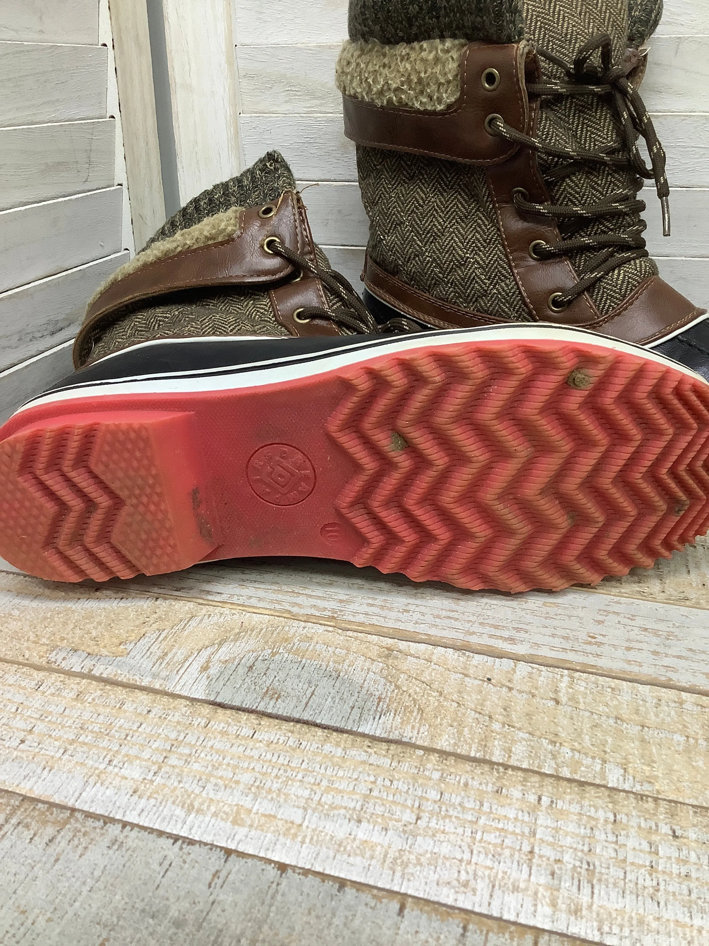 Boots Rain By Clothes Mentor In Multi-colored, Size: 10