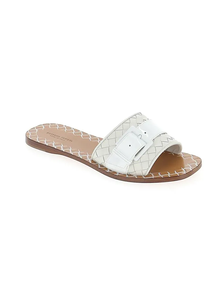 Bottega Veneta Woven Buckle Slides