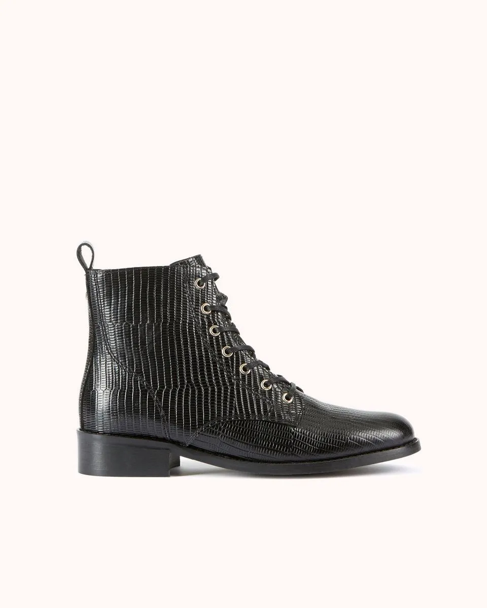 Bottines En Cuir Fibi - Noir