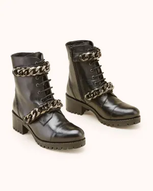 Bottines En Cuir Kori - Noir