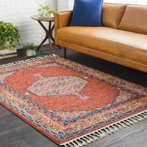 Brenna 8x10 Traditional Red Area Rug Carpet for Living Room Bedroom or Kitchen (7'10" x 10')