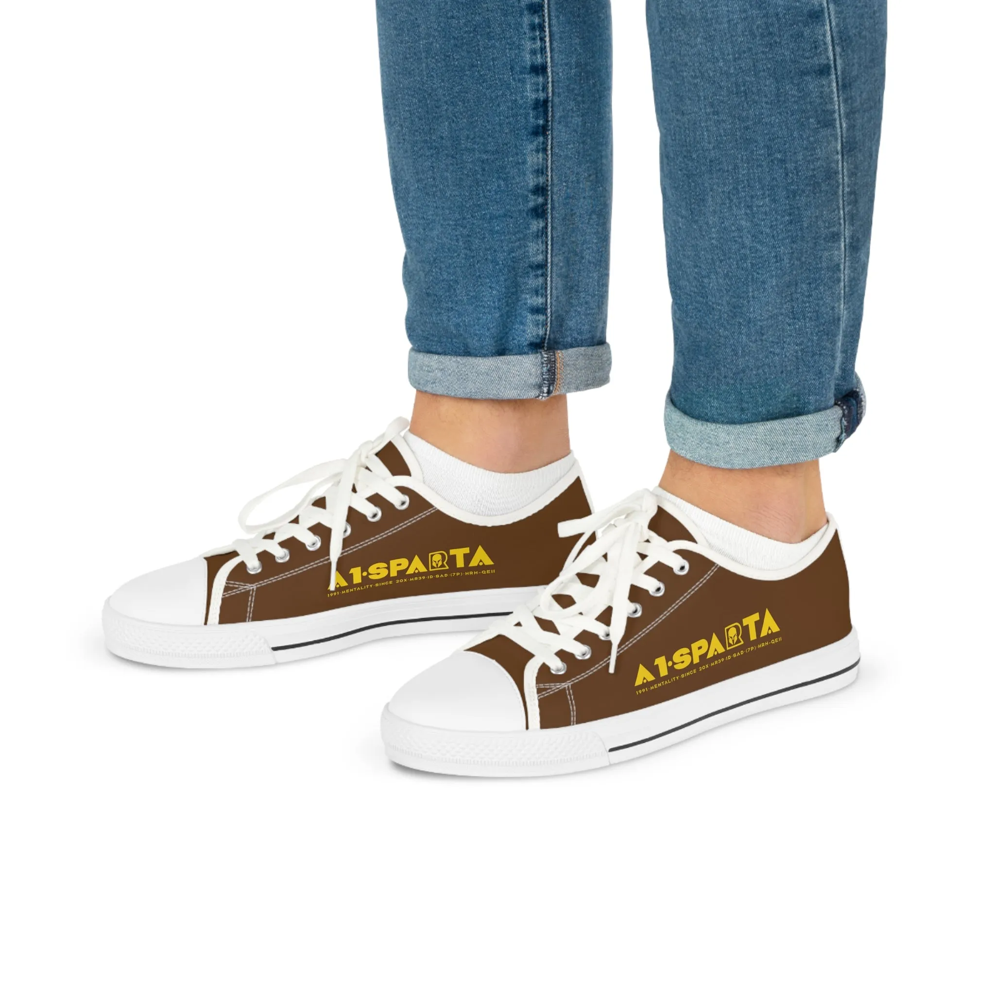 Brown A1-Sparta Men's Low Top Sneakers