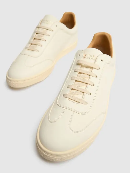 Brunello Cucinelli   Smooth leather elegant sneakers 