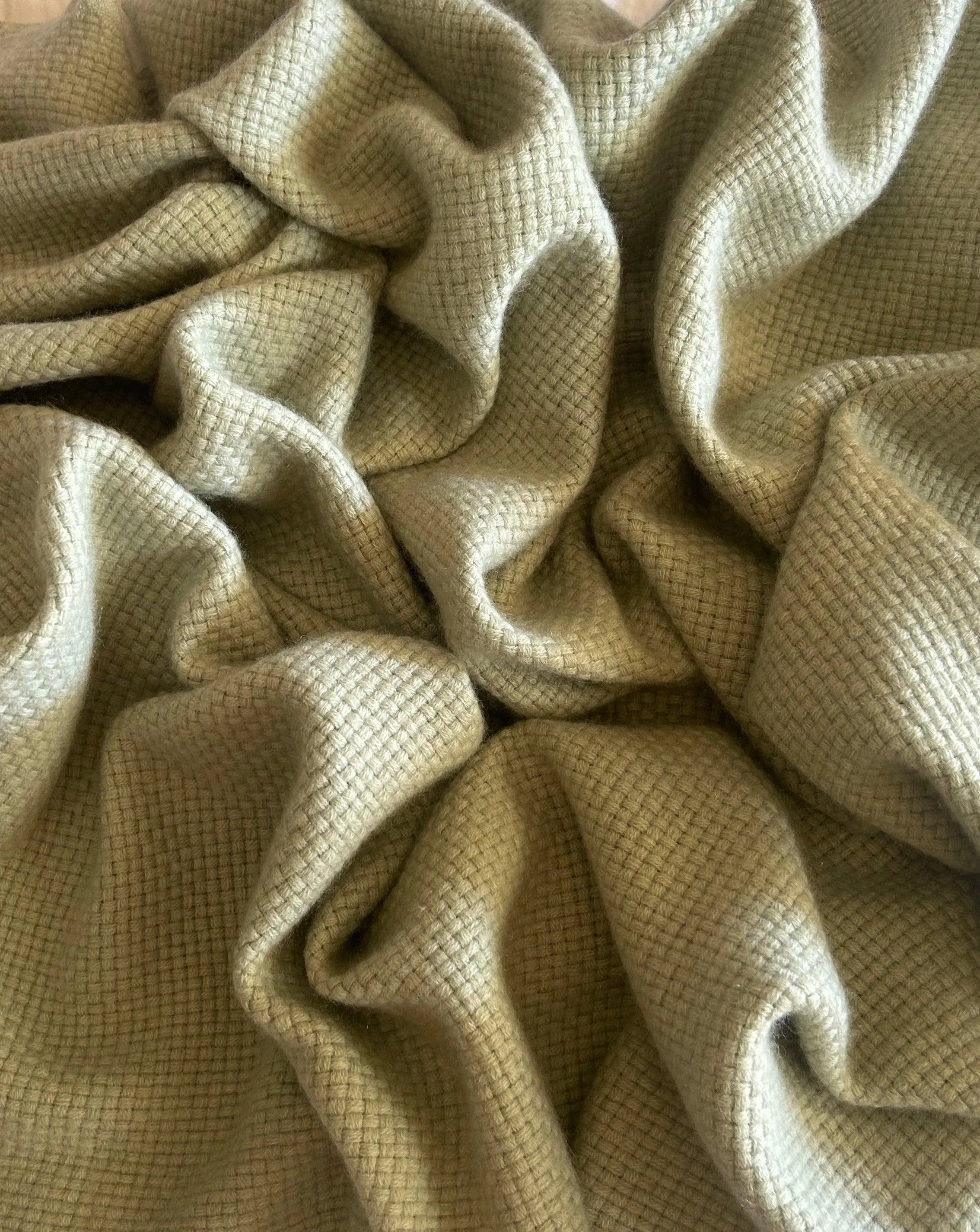 Cashmere Baby Blanket Hand-Woven   Mint green