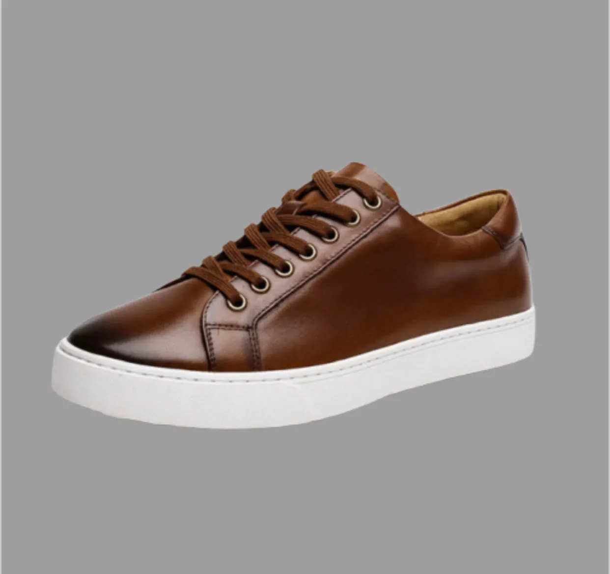 Casual Leather Lace Up Sneakers