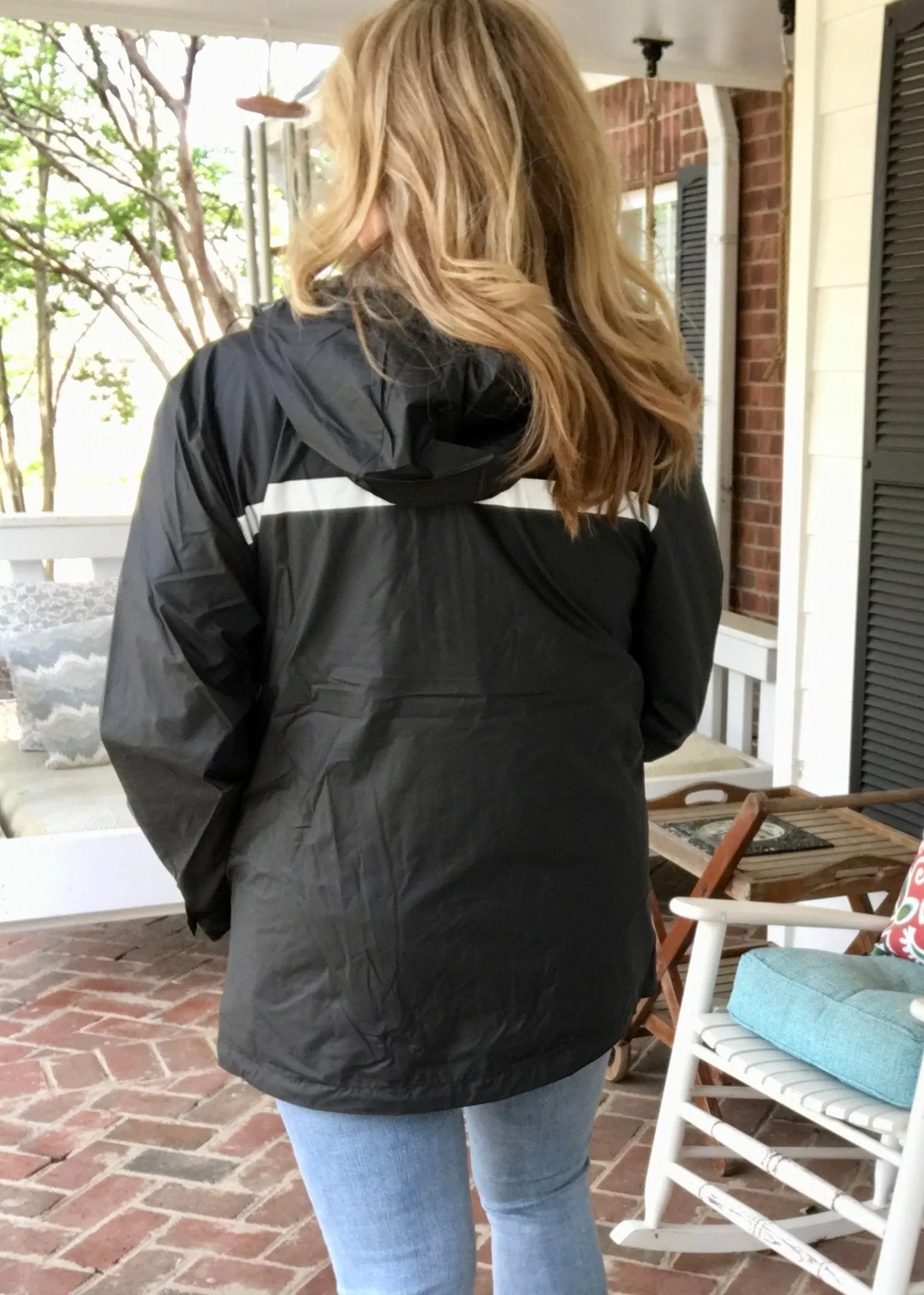 Charles River | New Englander Rain Jacket | Black | Olive Branch | MS