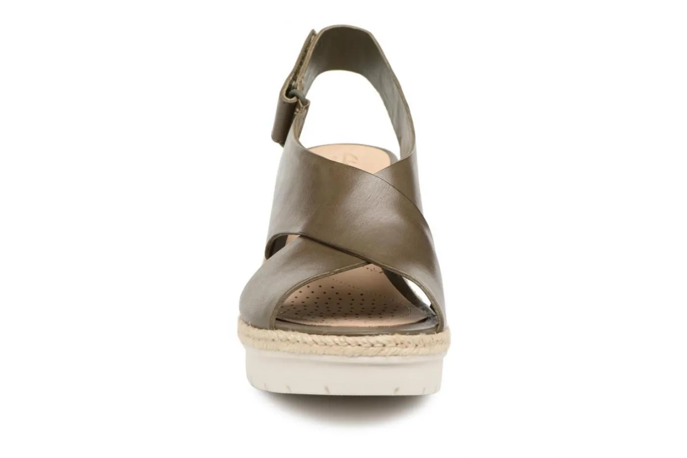 Clarks Espadrilles Palm Glow Womens Khaki leather