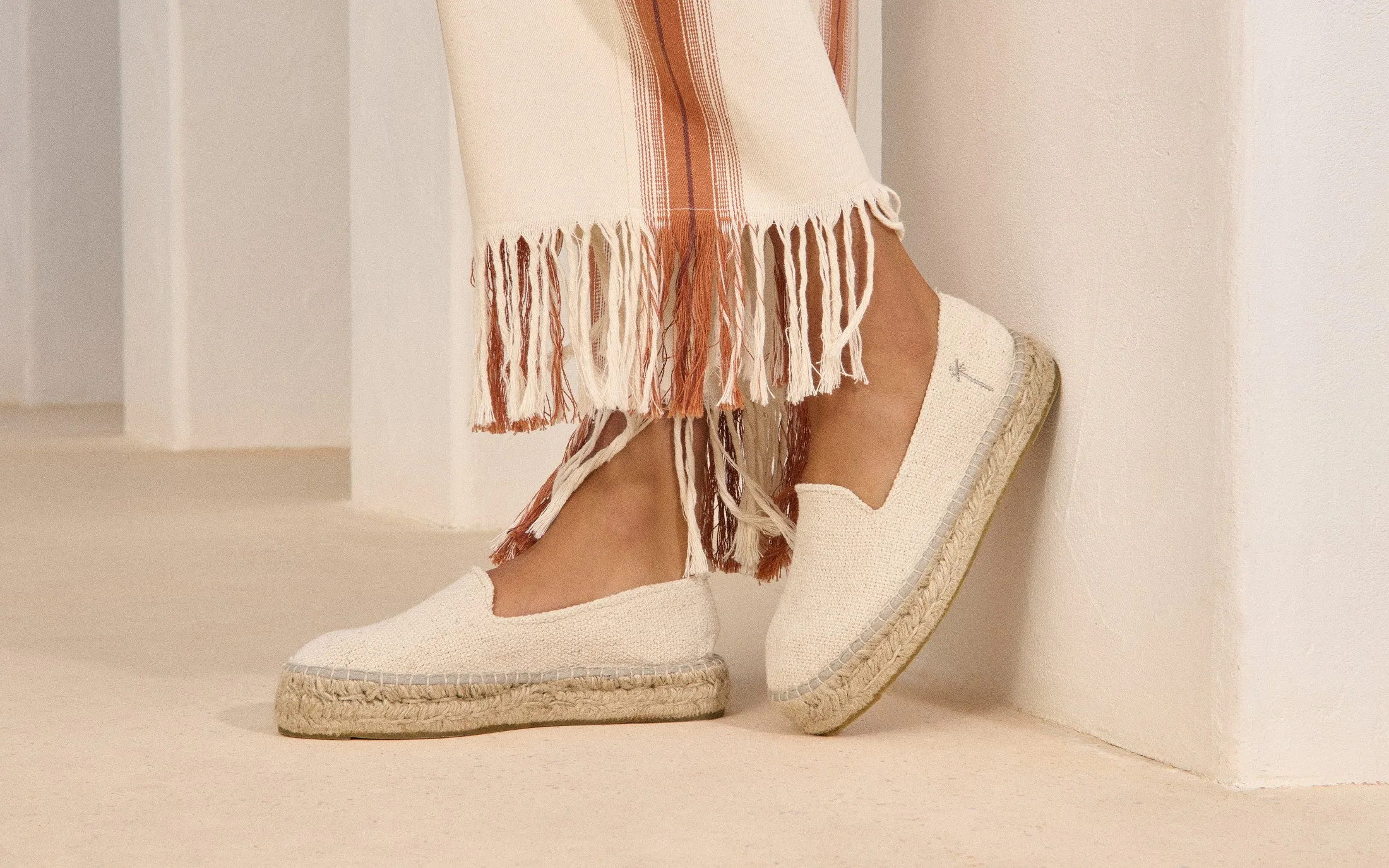 Coarse Woven Canvas Double Sole Espadrilles - G50D0 - Yucatán Natural
