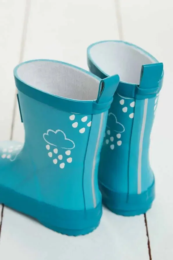 Color Changing Rain Boots - Aqua Blue