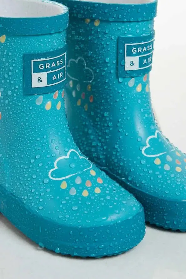 Color Changing Rain Boots - Aqua Blue