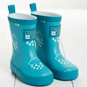 Color Changing Rain Boots - Aqua Blue