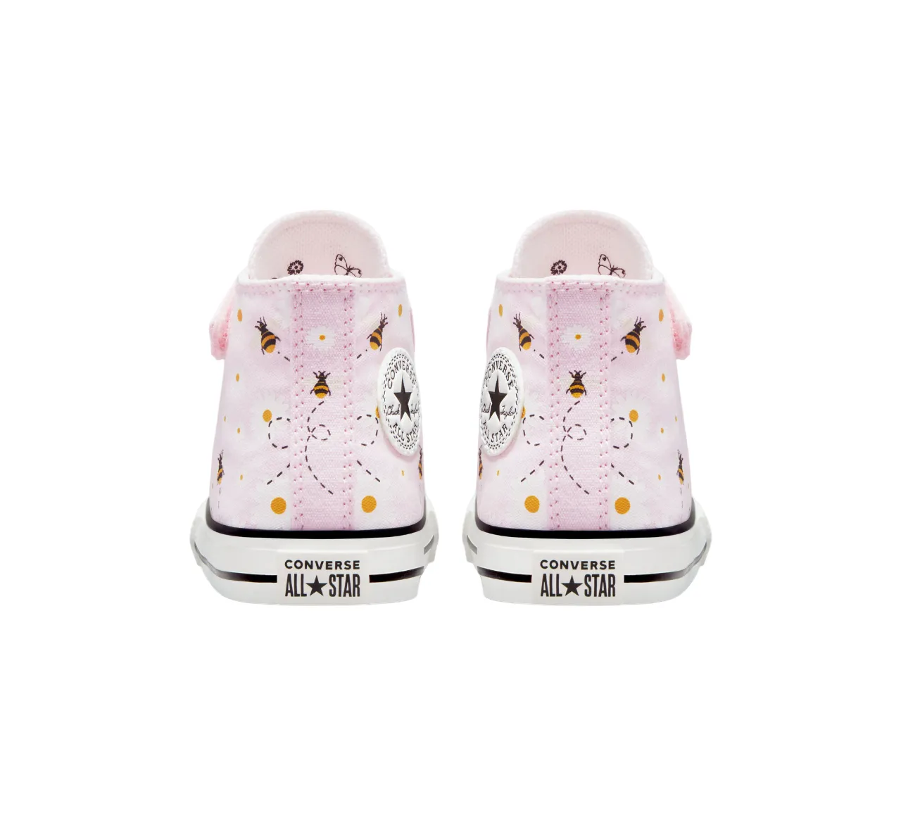Converse scarpa in tela alta Chuck Taylor All Star Easy-On Bees A01620C rosa bianco nero