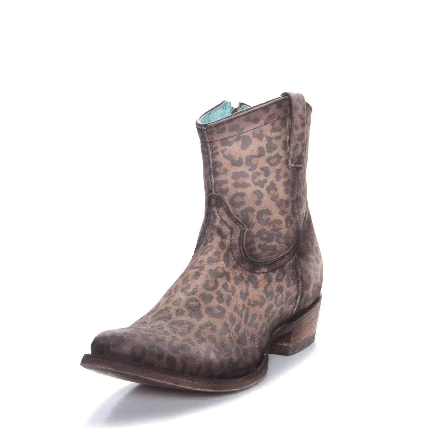Corral Womens Suede Leopard Print Ankle Boots Style C3627
