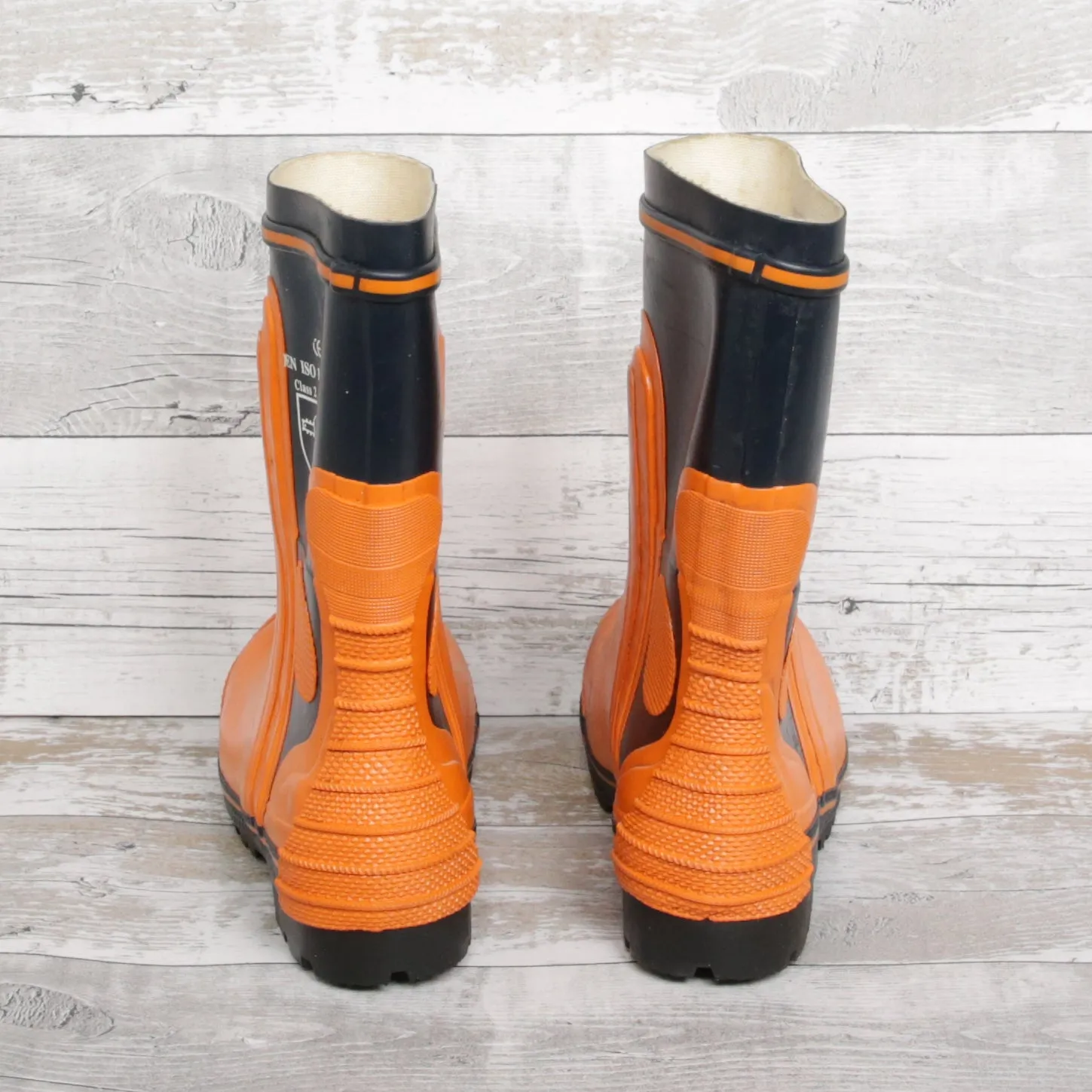 De-Branded Steel Toe Cap Chainsaw Class 2 Wellington Boots UK6.5