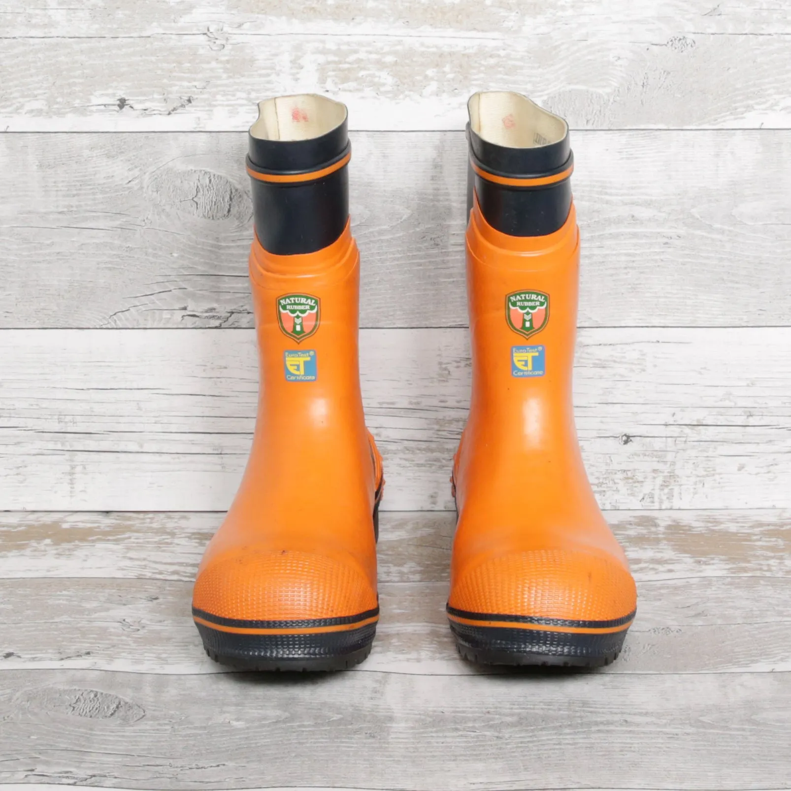 De-Branded Steel Toe Cap Chainsaw Class 2 Wellington Boots UK6.5