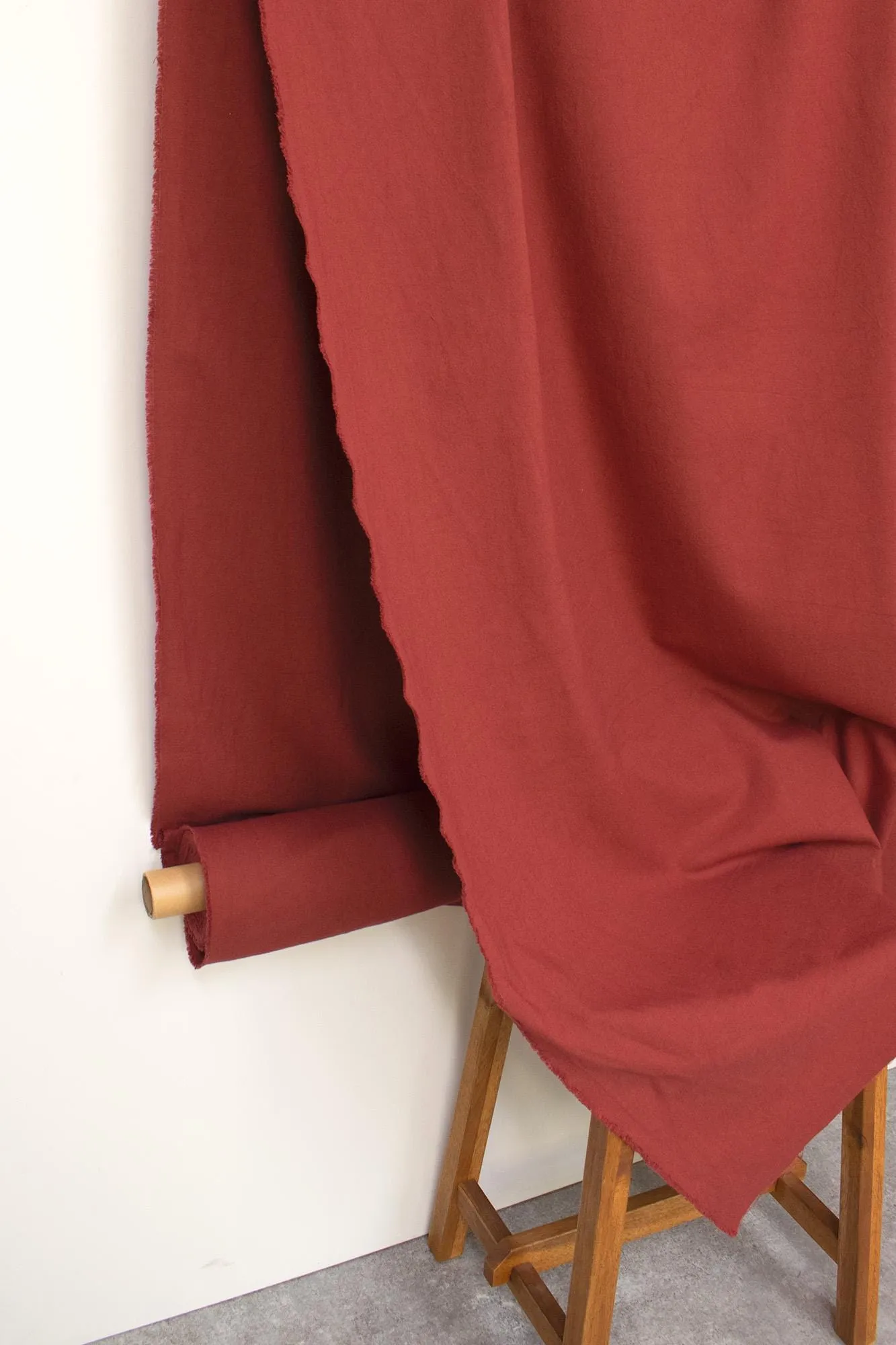 DEADSTOCK Shokunin Collection Shusseidaki Linen Wool Blend - cherry