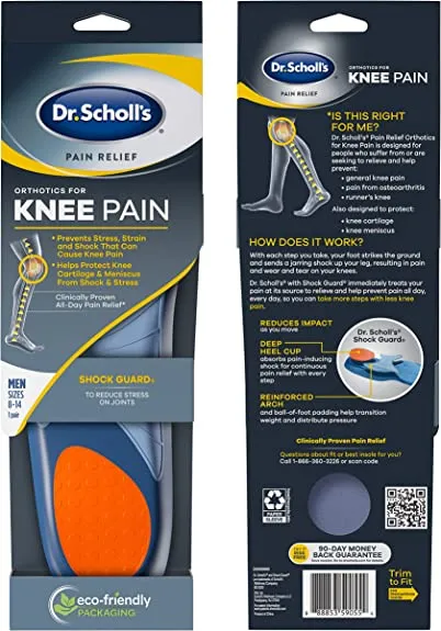 Dr. Scholl's Knee Pain Relief Orthotics // Immediate and All-Day Knee Pain Relief Including Pain from Runner’s Knee (for Men's 8-14)