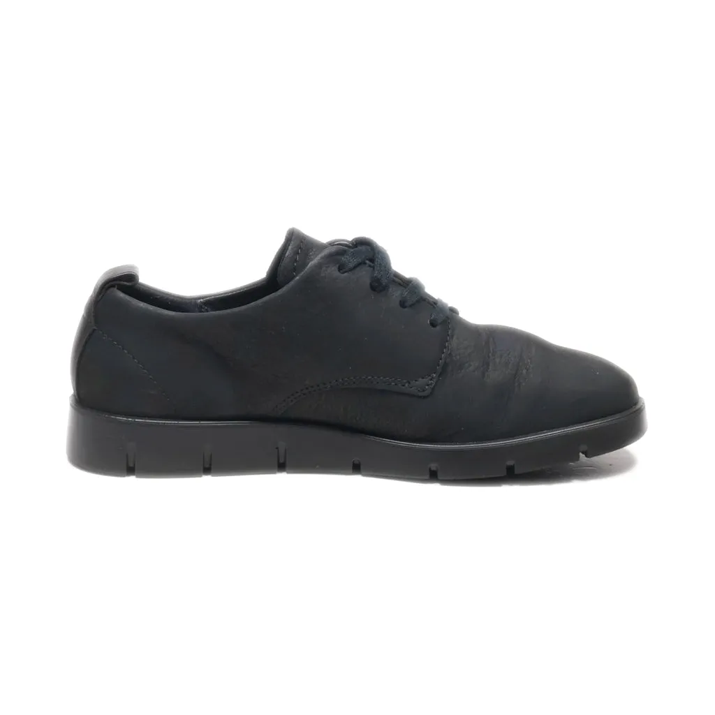 Ecco Lace Ups Canvas Black Colour For Women