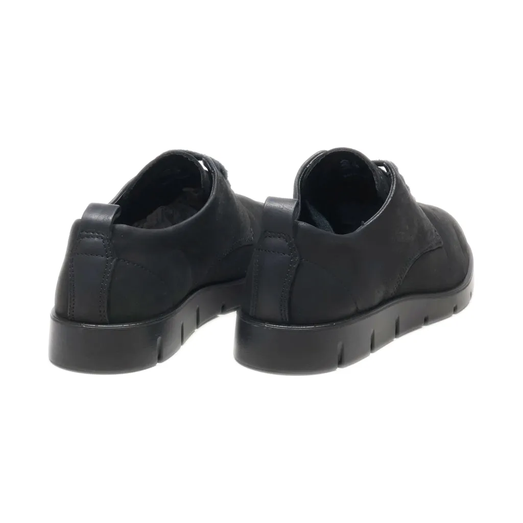 Ecco Lace Ups Canvas Black Colour For Women