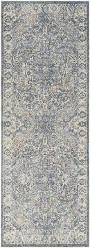 Elsmore 2x3 Traditional Blue Area Rug Carpet for Living Room Bedroom or Kitchen (2' x 2'11")