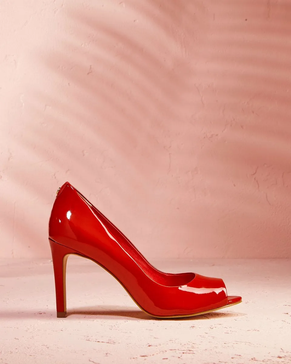 Escarpins En Cuir De Veau Verni Bemilene - Rouge