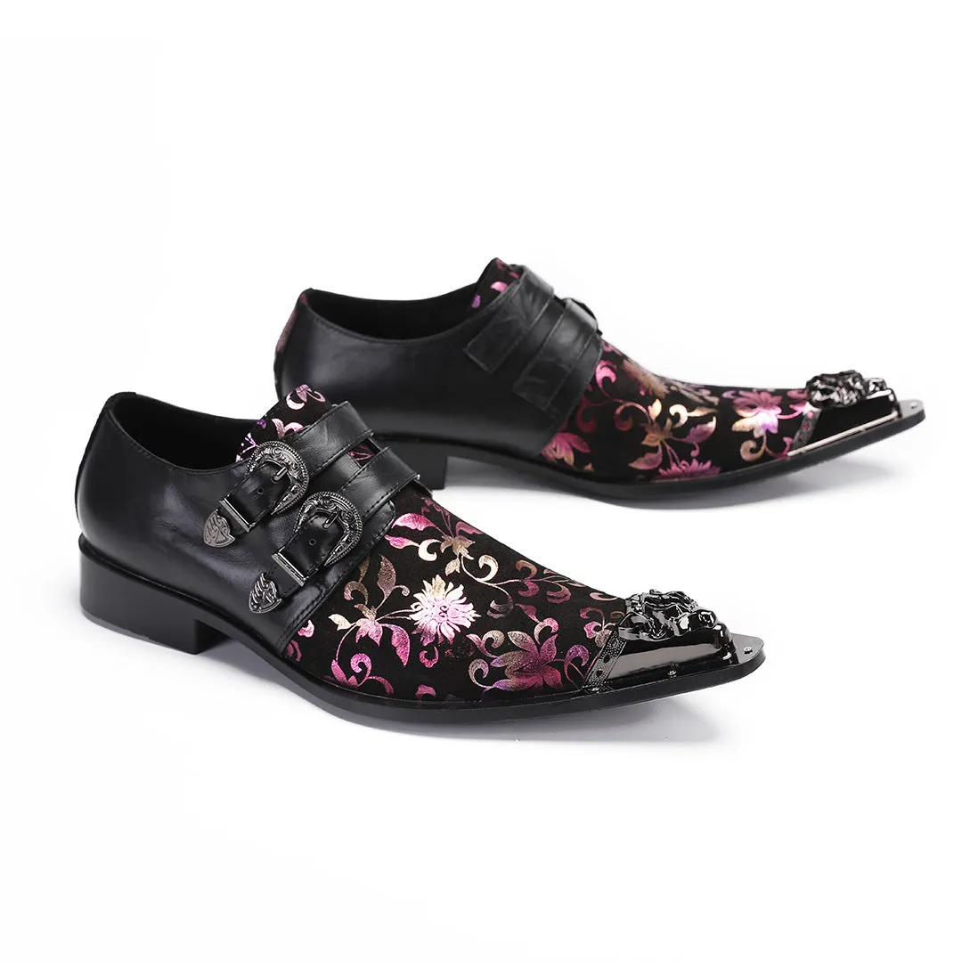 European Station Doudou Shoes Men's Printed Leather Soft Sole One Pedal Leather Shoes Lazy One Pedal Driving Shoes Gouge Shoes Tide