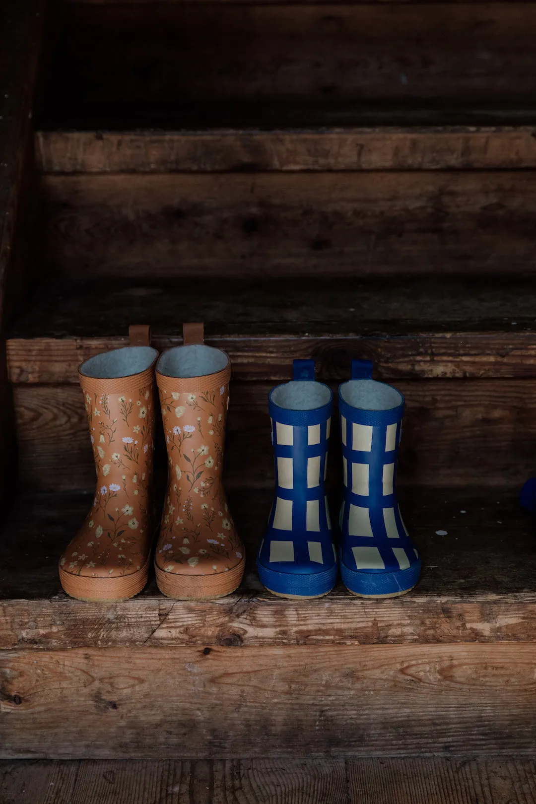 Gefütterte Regenstiefel "Lined Rain Boots Flora Brick", 34 & 35