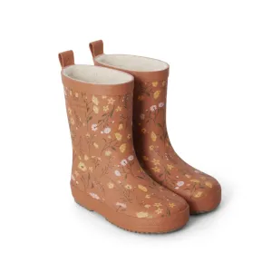 Gefütterte Regenstiefel "Lined Rain Boots Flora Brick", 34 & 35