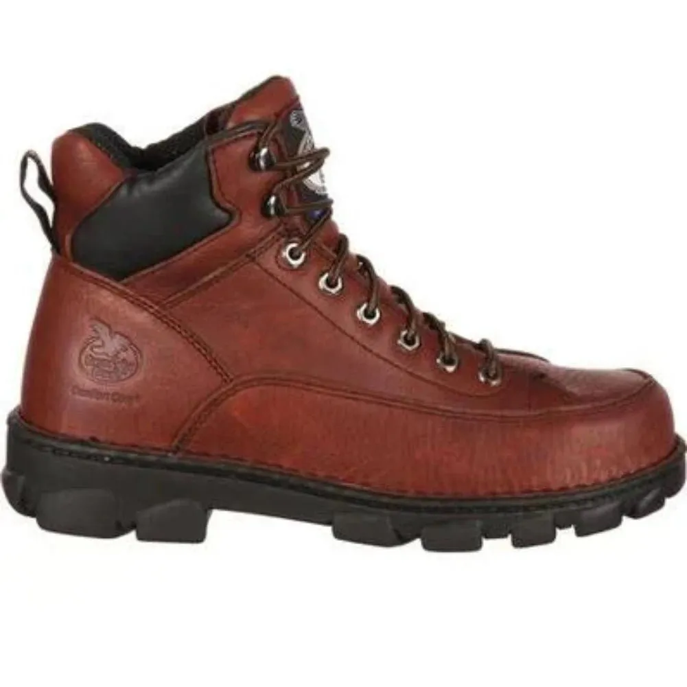 Georgia Boot Eagle Light Men's Load Steel Toe Work Boots G6395 In Brown