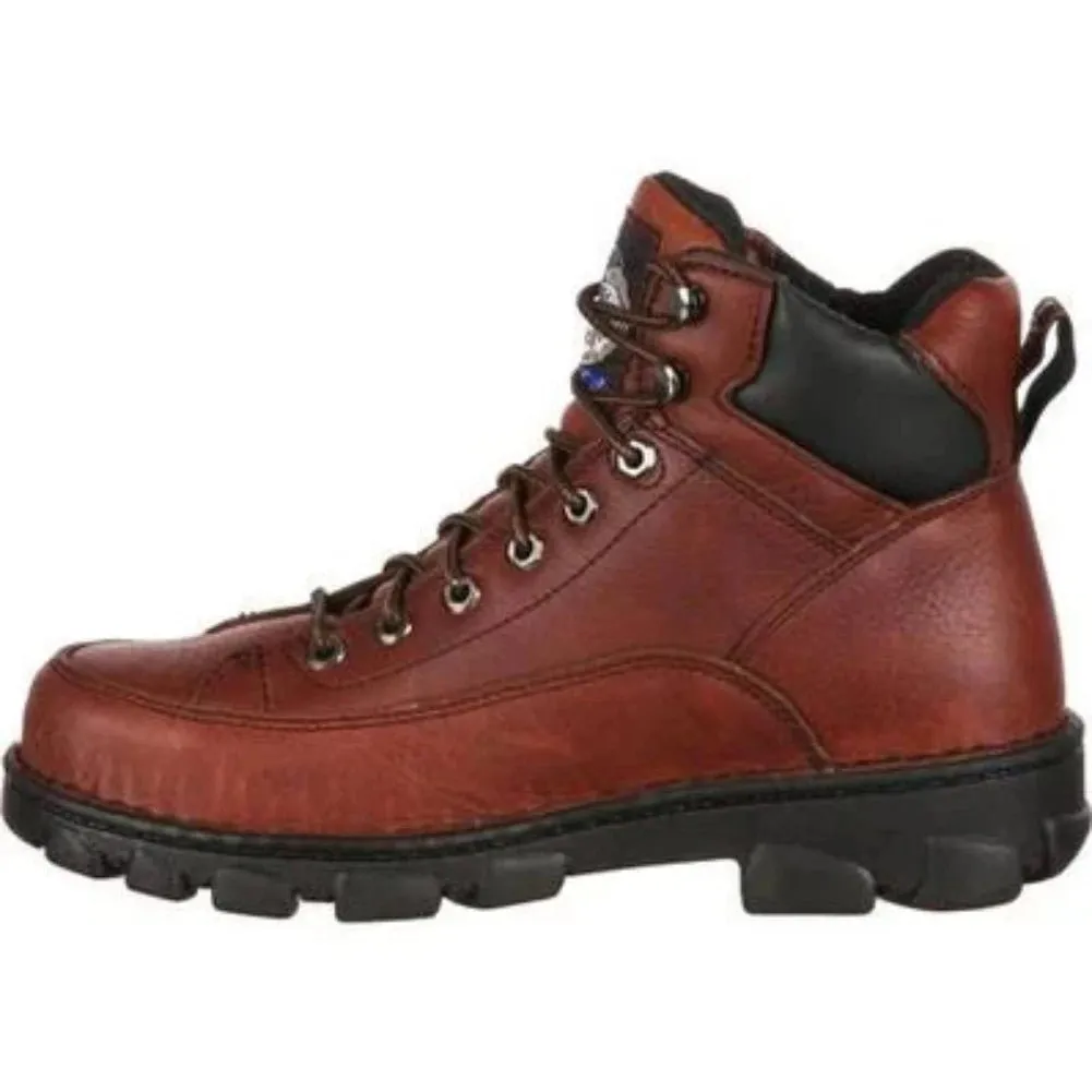 Georgia Boot Eagle Light Men's Load Steel Toe Work Boots G6395 In Brown