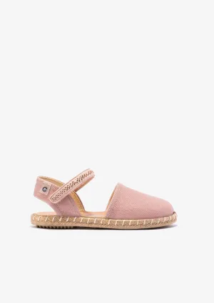 Girl's Pink Espadrilles Metallized